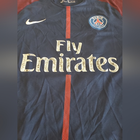 Nike PSG Paris Saint Germain France Men XL Neymar Jr Authentic Soccer Futb - Picture 3 of 12